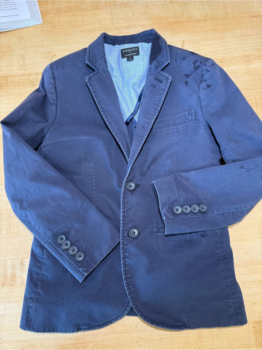 Crewcuts Navy Cotton Blazer Jacket